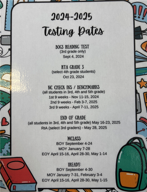 Testing Calendar